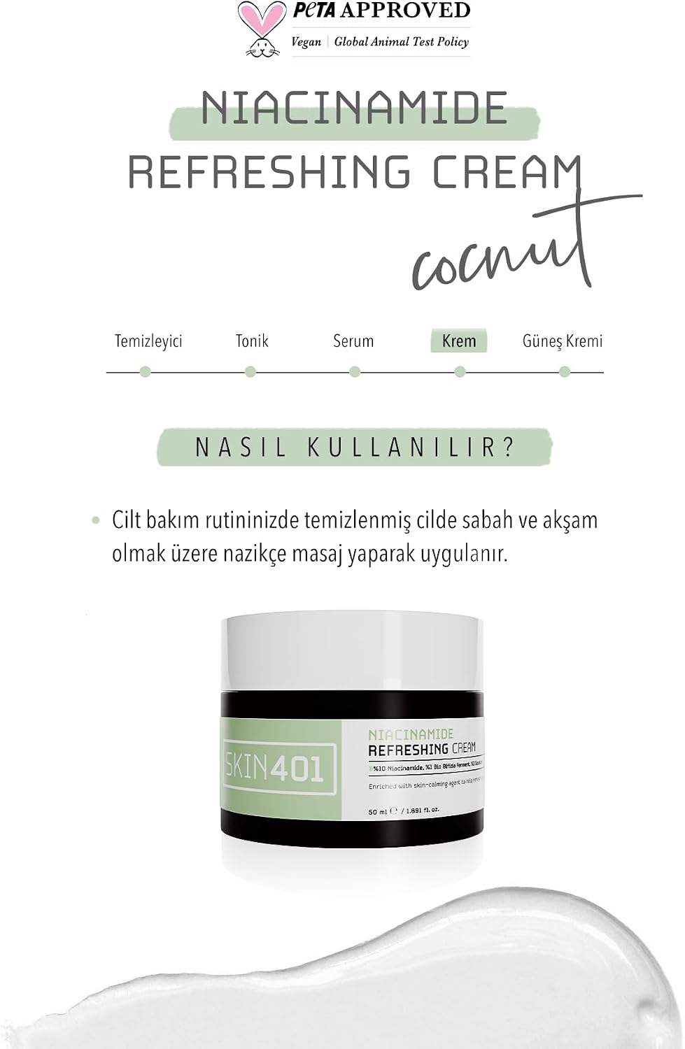 Niacinamide Canlandırıcı ve Aydınlatıcı Krem 50ml