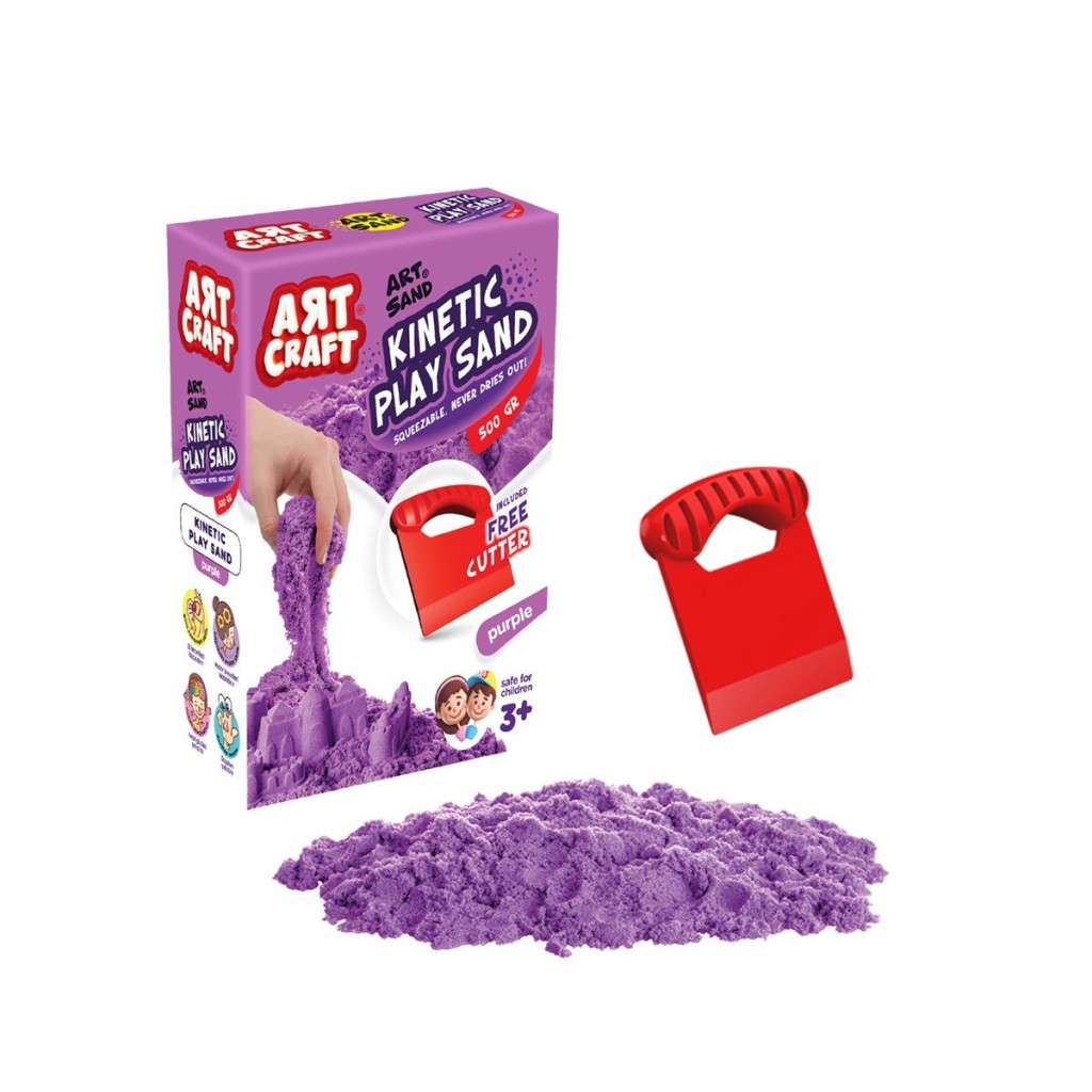 03689 NessiWorld Aksesuarlı Mor Kinetik Oyun Kumu 500 gr