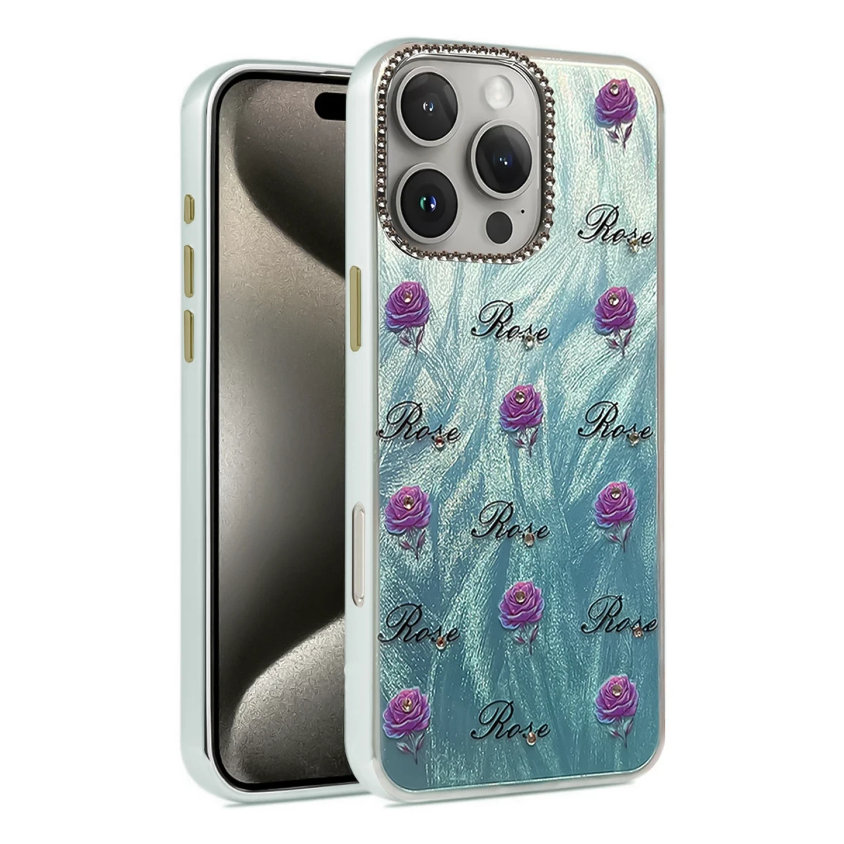 Apple iPhone 16 Pro Max Kılıf Blade Aynalı Desenli Kapak - Desen 9