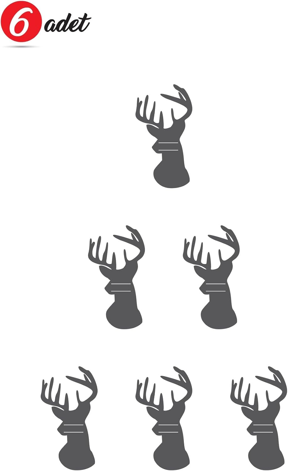 6 Adet Yeşil Yılbaşı Geyik Desenli Yılbaşı Dekoratif Kaşıklık, Yeni Yıl Sofrası Aksesuarı, Dekoratif Keçe Kaşıklık, Yeni Yıl