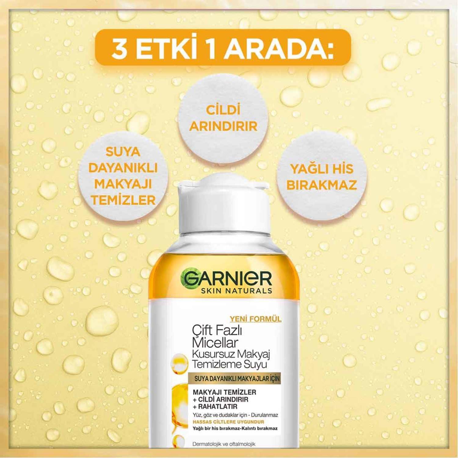 Garnier Çift Fazlı Micellar Kusursuz Makyaj Temizleme Suyu 100 ml
