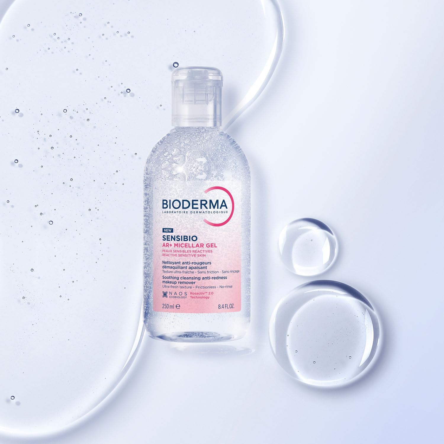 Sensibio AR+ Rozasea ve Kızarıklık Eğilimli Hassas Ciltler Durulanmayan Temizleyici Misel Jel 250 ml