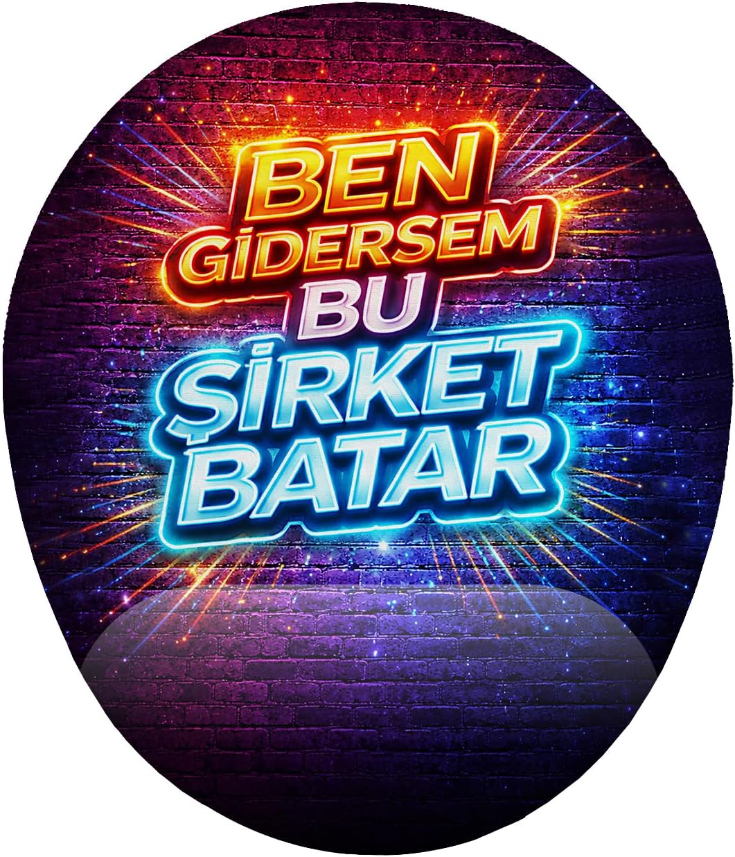 Ben Gidersem Bu Şirket Batar Esprili Bilek Destekli Mouse Pad