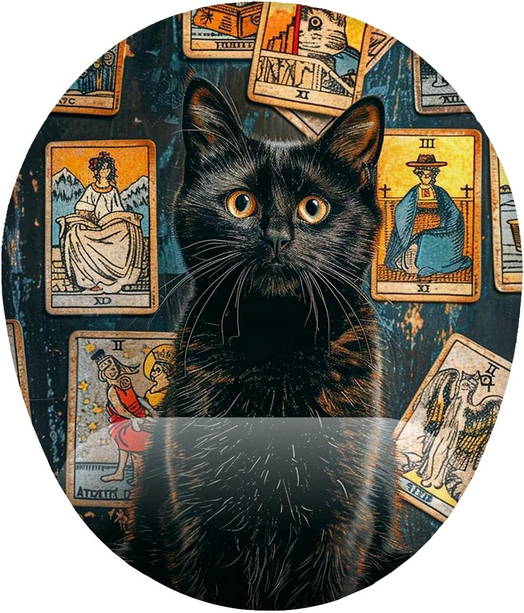 Tarot ve Kedi Desenli Bilek Destekli Mouse Pad