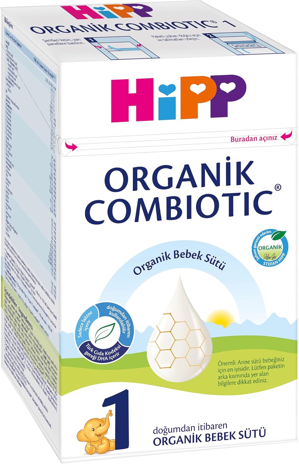 1 Organik Combiotic Bebek Sütü 600 gr