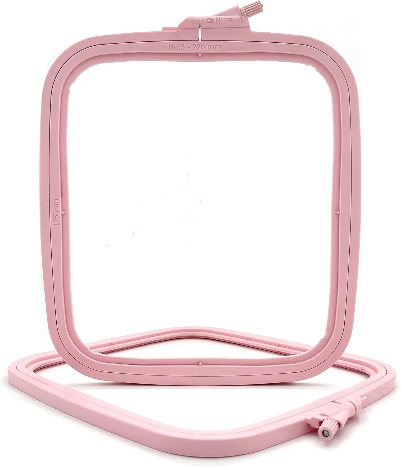 Pembe Orta (No:3) Plastik Kare Nakış Kasnağı, Çapraz Dikiş Çemberleri, Zımba İğne Halkası, Kendin Yap El İşi Dikiş, ABS Plastik Nakış Çemberleri