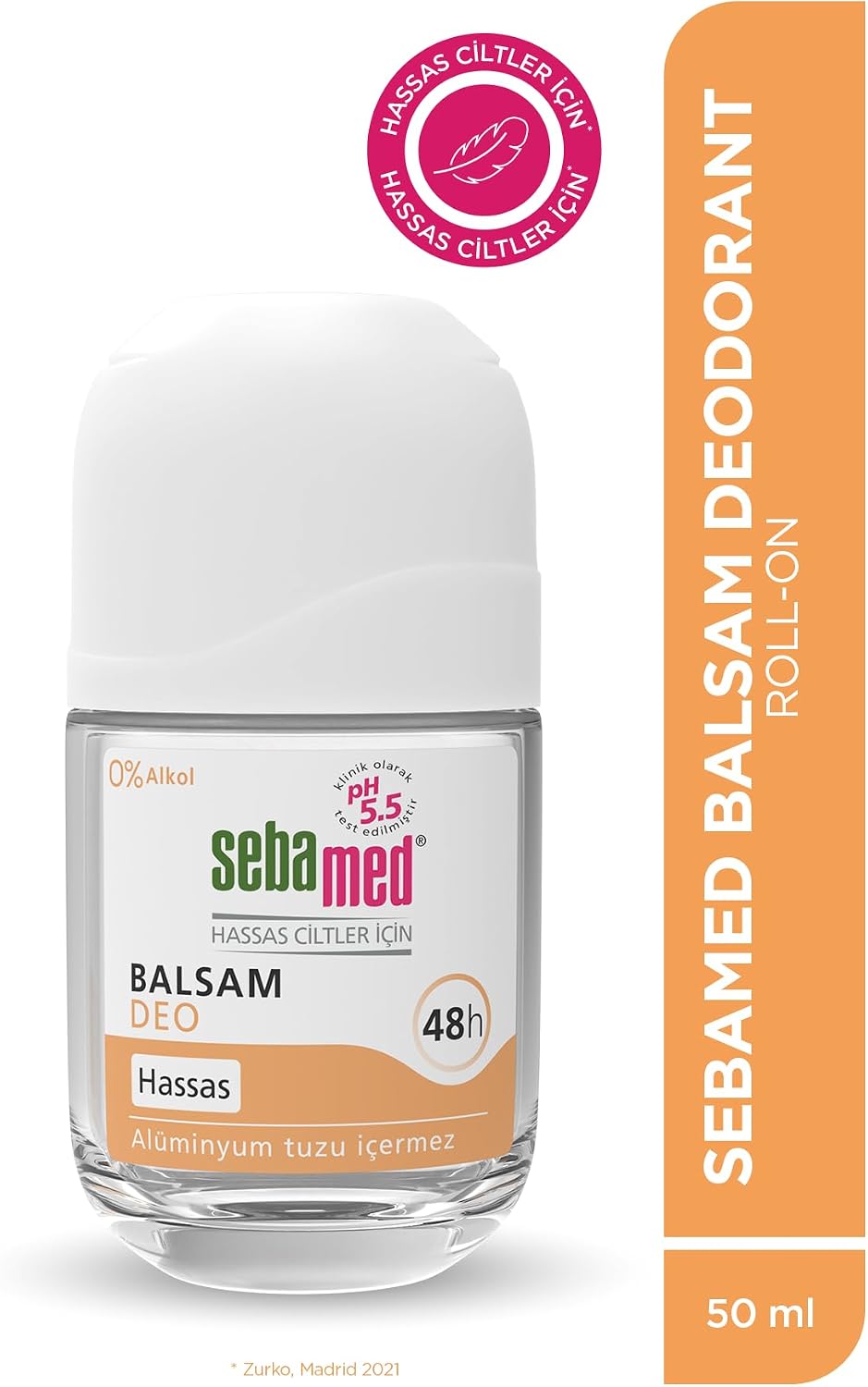 Hassas Ciltlere Özel 48 Saat Etkili Kadın Erkek Balsam Roll-On Deodorant 50ml