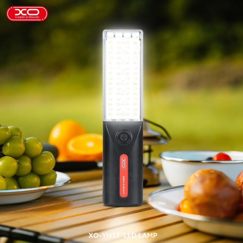 Xo YH17 Solar Şarjlı Dış Mekan LED Kamp Lambası - 1500mAh Bataryalı, Manyetik Tabanlı ve Kancalı, 5 Farklı Aydınlatma Modlu Acil Durum Işığı - Taşınabilir Güneş Enerjili Fener