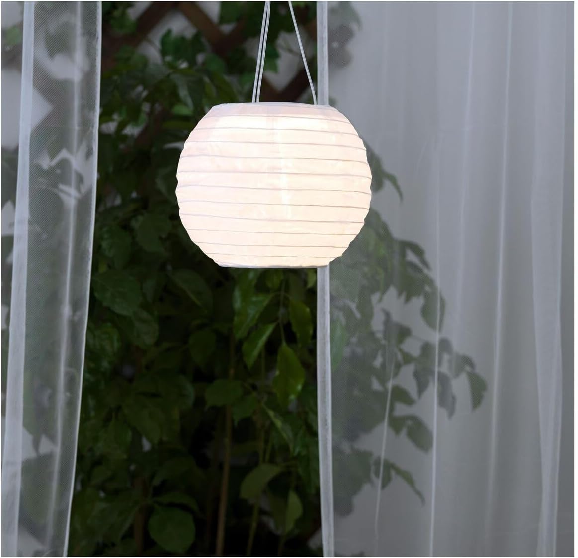 LED'li güneş enerjili aydınlatma, beyaz, 22 cm, pilli