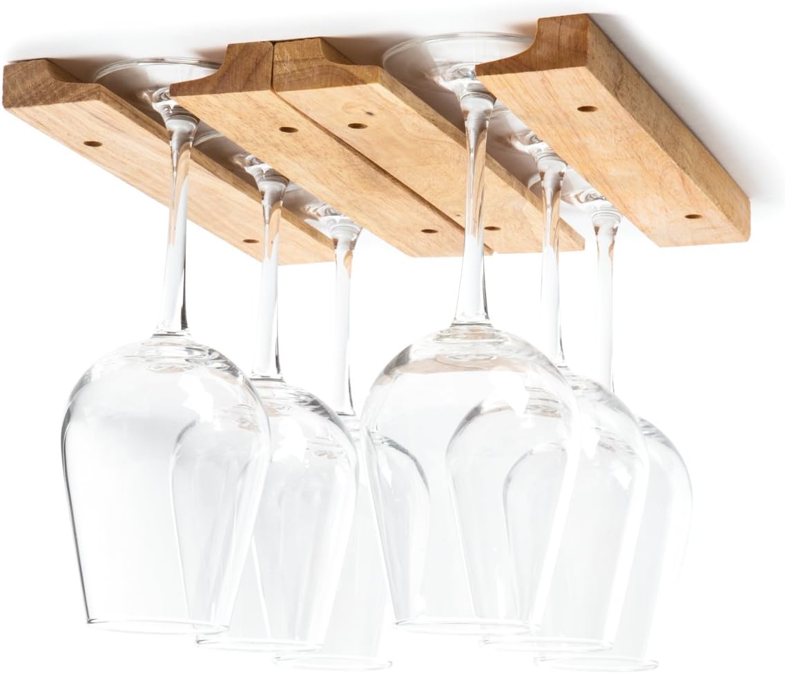5025 Wine cam Wood çatı, Under dolap askısı Holder Storage Organizer