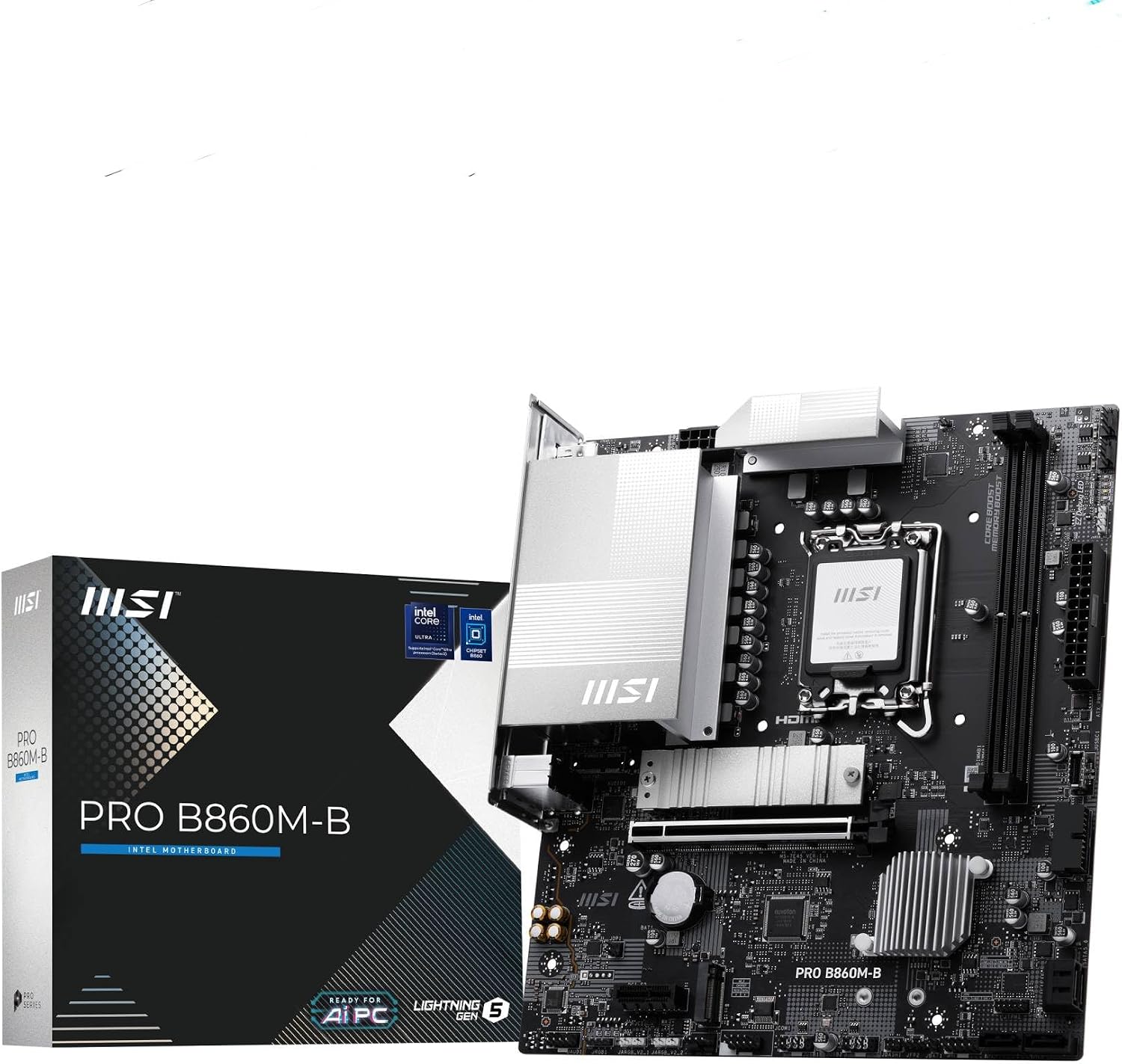 MB PRO B860M-B SOKET 1851 DDR5 9066MHZ(OC) 2xM.2 HDMI DISPLAY 5G LAN mATX