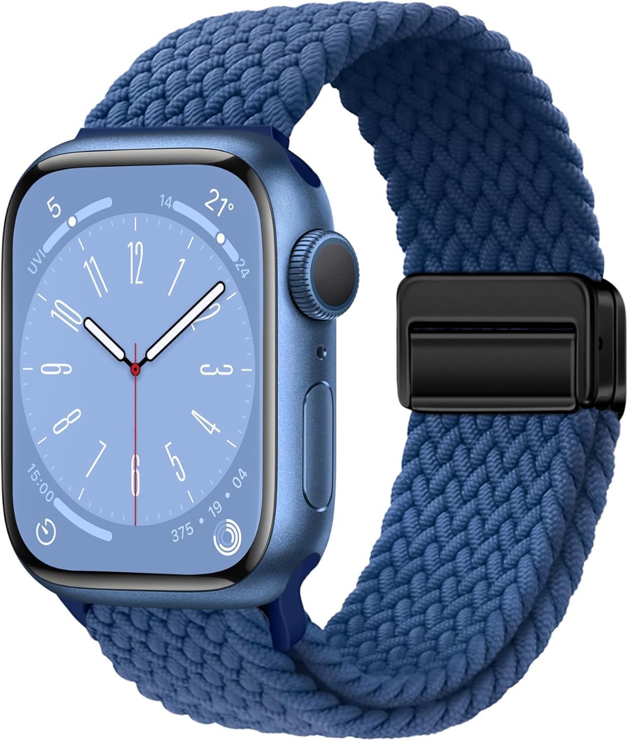 Apple Watch ile Uyumlu Metal Manyetik Tokalı Esnek ve Konforlu Örgü Kordon Kullanımı Kolay Kayış