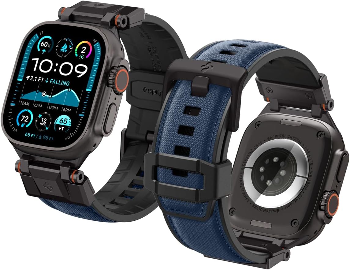 Apple Watch 49/46/45mm Ultra 3/2/1 / Seri 11/10/9/8/7 ile Uyumlu Kordon Kayış Band DuraPro Armor Navy Blue - AMP09103