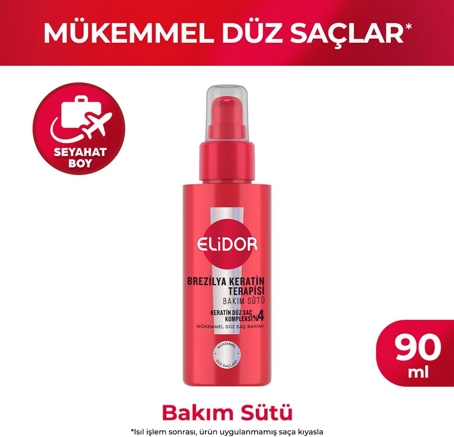 Seyahat Boy Saç Bakım Sütü Brezilya Keratin Terapisi 90 ml