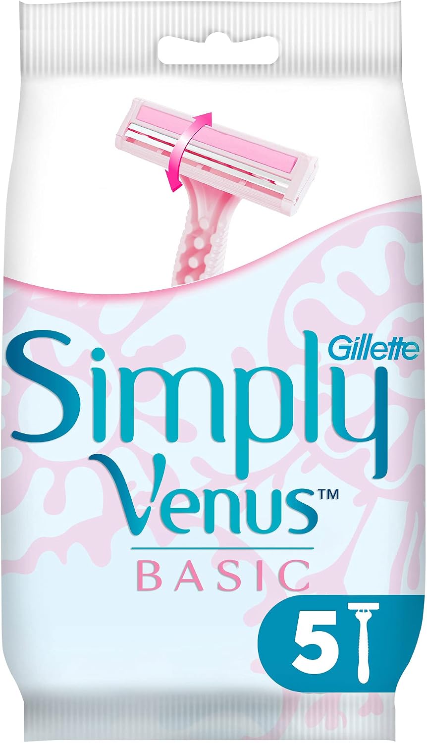 Simply Venus 2 Basic Kullan At Kadın Tıraş Bıçağı 5 Adet