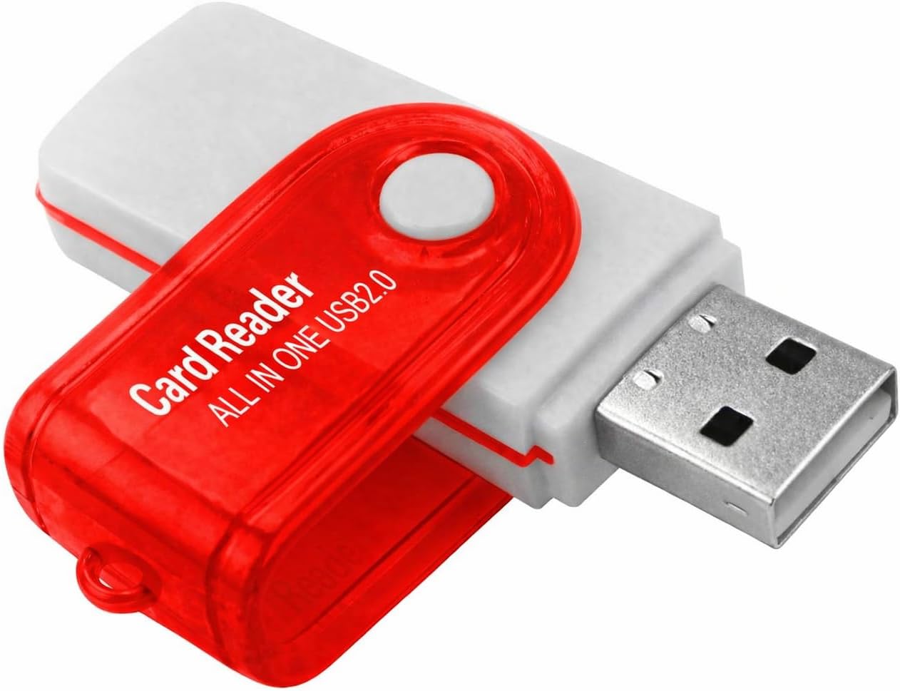 Kyrotech PC için USB SD Kart Okuyucu, Micro SD Karttan USB Adaptörüne, Kamera için MS Duo/Micro MS Kart Okuyucu Hafıza Kartı Okuyucu, PC/Dizüstü Bilgisayar için Kart Okuyucu Kırmızı