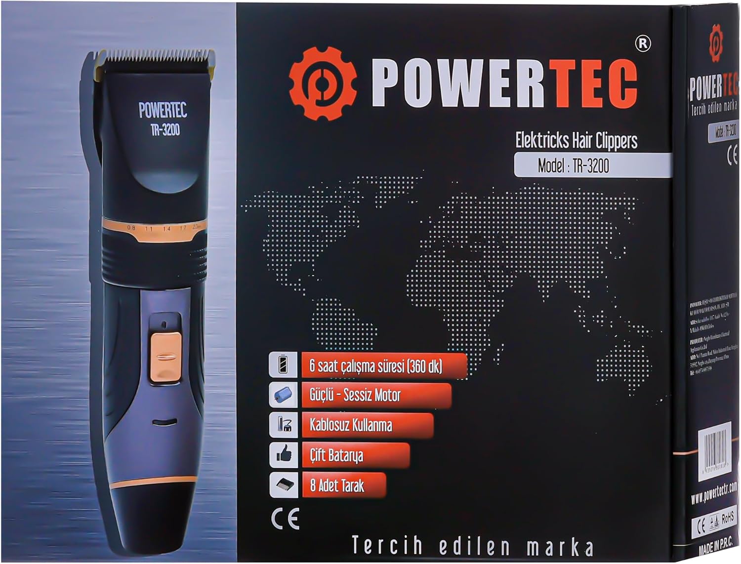 TR-3200 Profesyonel Şarjlı Saç Sakal Tıraş Makinesi