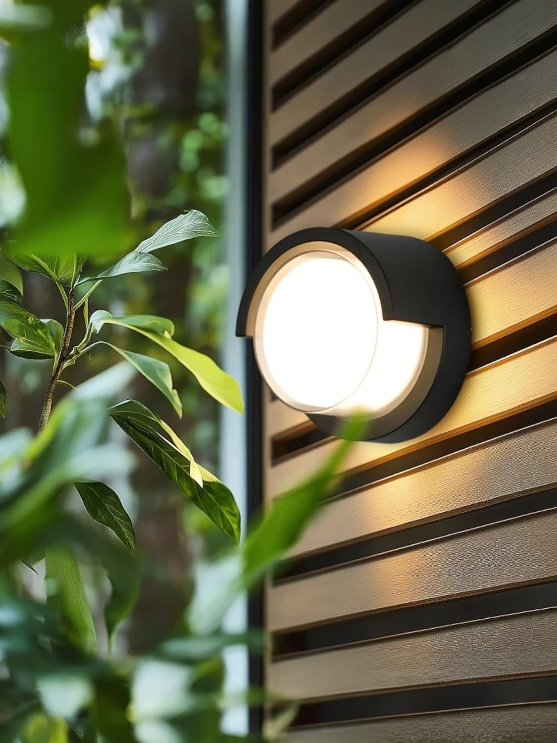 15w Modern Tasarım Led Aplik İç ve Dış Mekan Duvar Lambası Cata Dominik 3200k Gün Işığı Bahçe Duvar Apliği (Yuvarlak)