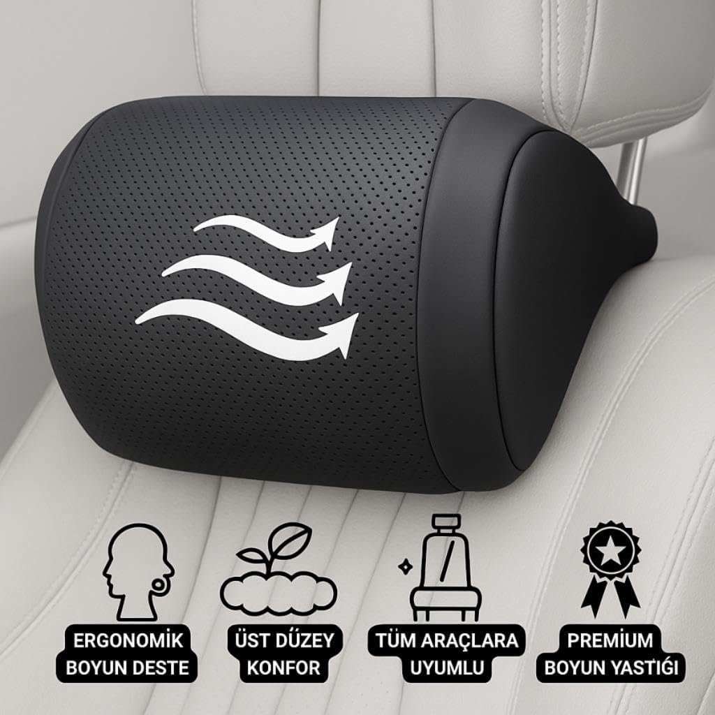 Tüm Araçlara Uyumlu Ortopedik Araç Boyun Baş Yastığı Oto Koltuk Başlığı, Oto Boyun Yastığı Car Headrest