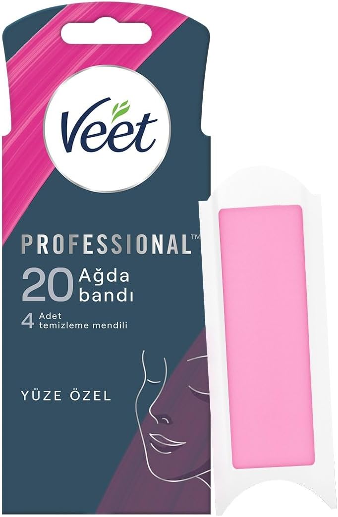 Veet Easy Gelwax Teknoloji Normal Ciltler İçin Yüze Özel Sir Ağda Bandı (1 x 20 Adet)