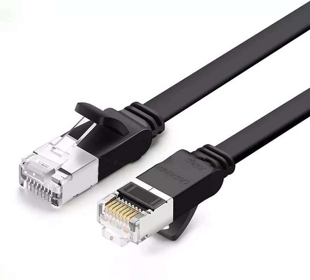 Cat6 Flat Pure Copper Metal Konnektör UTP Ethernet Kablosu 3 Metre