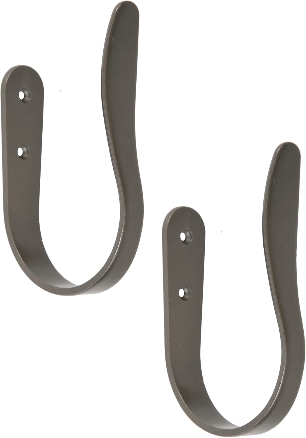 Galeri dekoratif perde ve perde askısı, 2'li set, koyu gri (gunmetal)