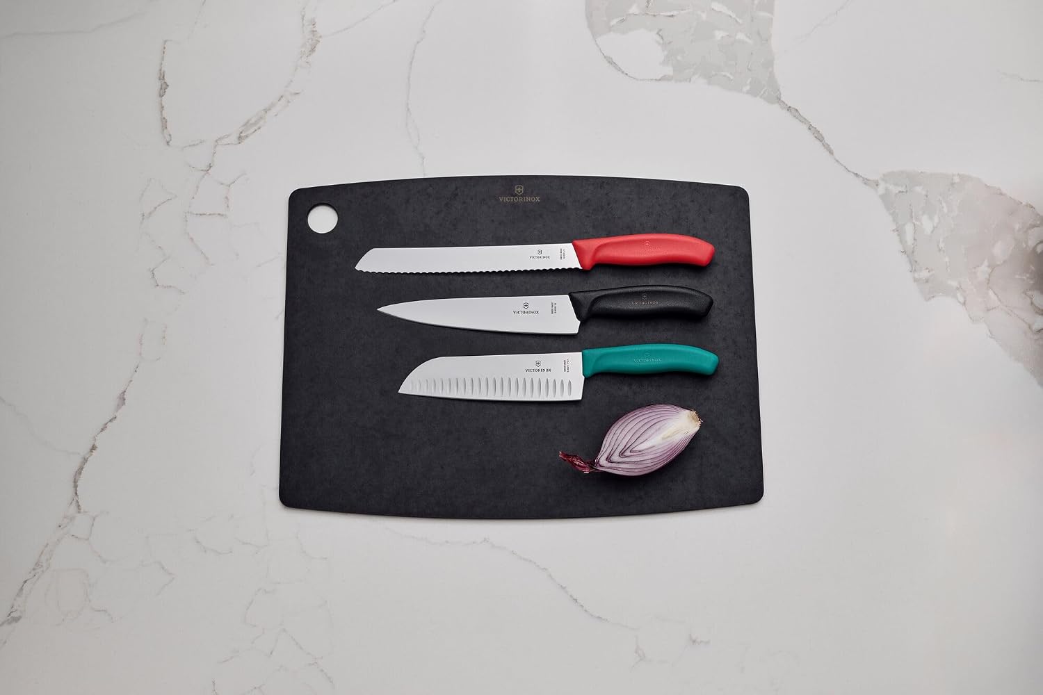 Swiss Classic 21cm Tırtıklı Ekmek Bıçağı, Kırmızı, Blisterli
