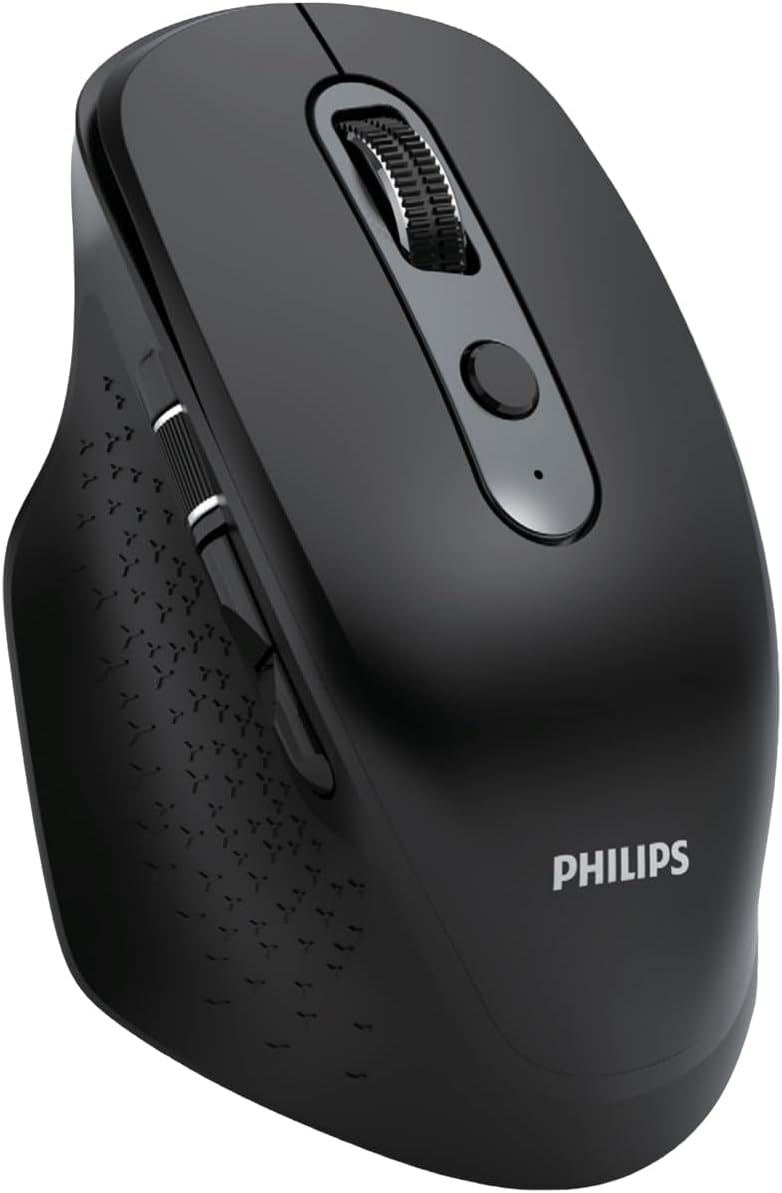 SPK7818 3200 DPI 8 Tuşlu Dual Mod Bluetooth ve 2.4G Kablosuz Ergonomik Sessiz Mouse Siyah