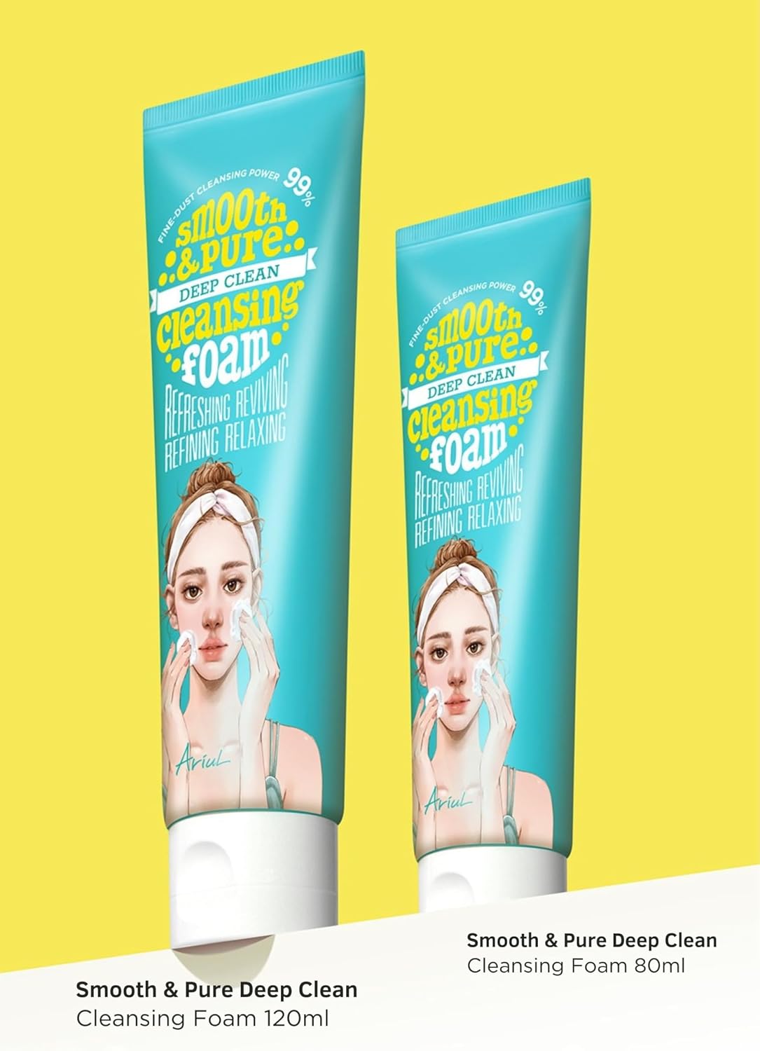 Smooth& Pure Deep Clean Cleansing Foam 80ml -Bitki Özlü Arındırıcı Doğal Cilt Temizleme Köpüğü