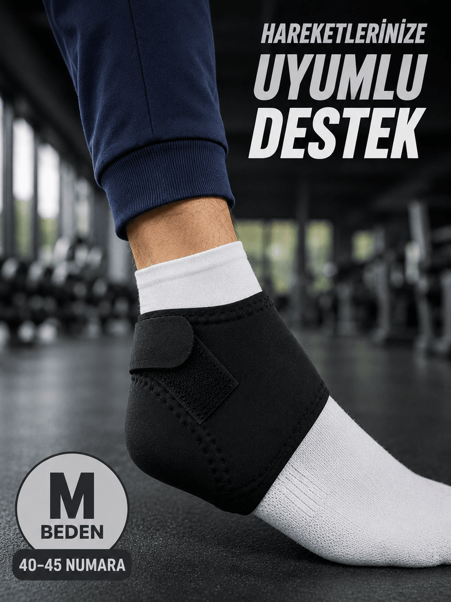 M Beden Cırtlı Topuk Çorabı 40-45 Numara Esnek Topuk ve Ayak Desteği