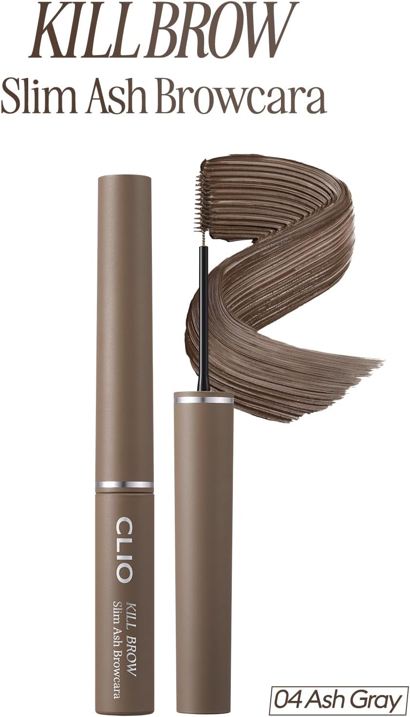 Ultra İnce Fırçalı, Yoğun Pigmentli Kaş Maskarası Kill Brow Slim Ash Browcara (04 Ash Gray)