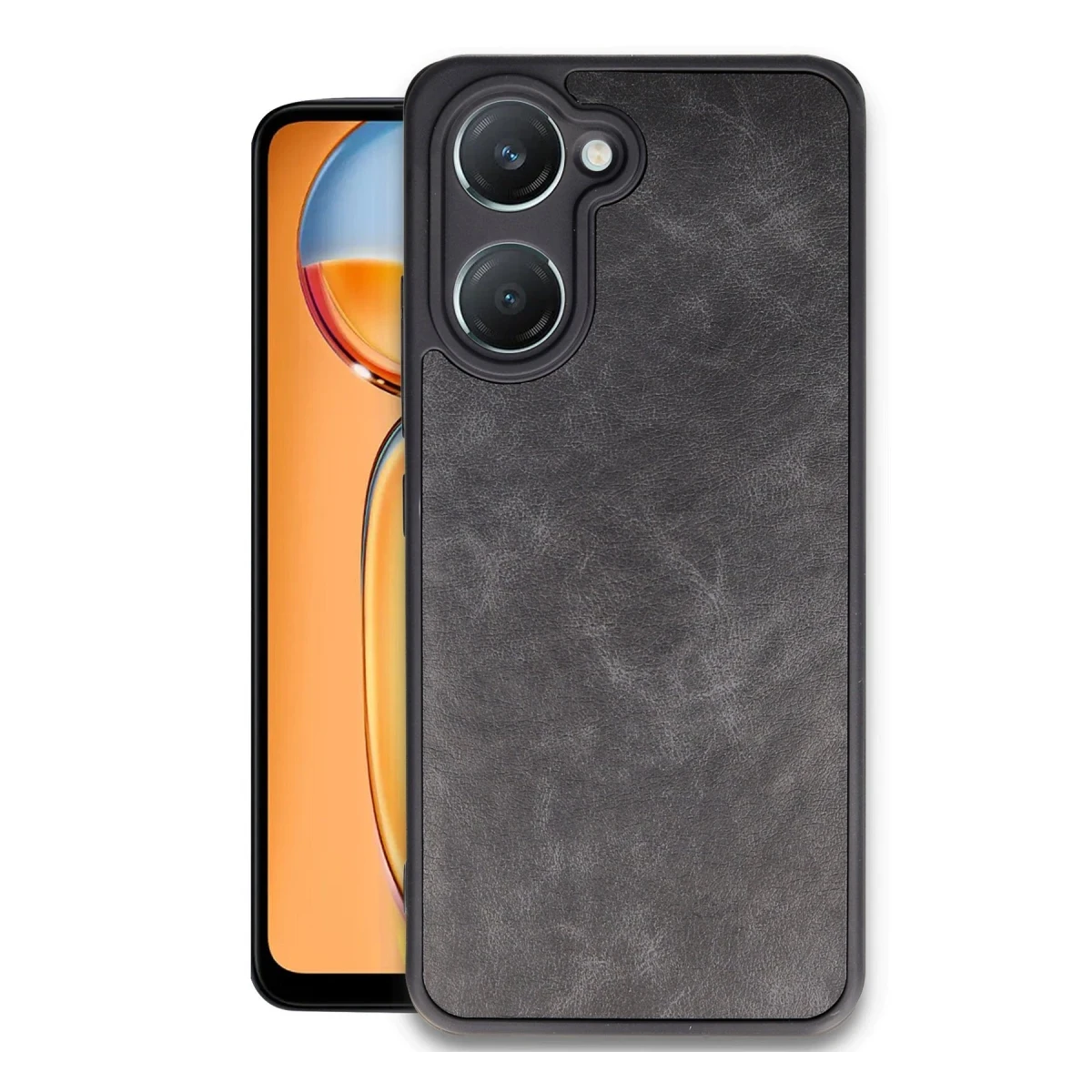 Vivo Y18 Kılıf Aras Deri Kapak - Siyah