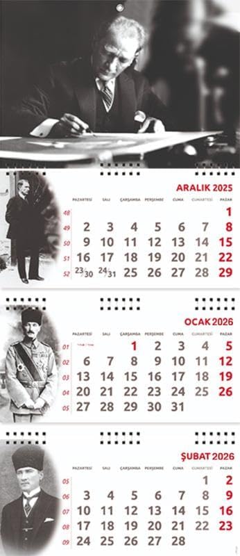 2026 Atatürk Gemici Duvar Takvimi - İmza