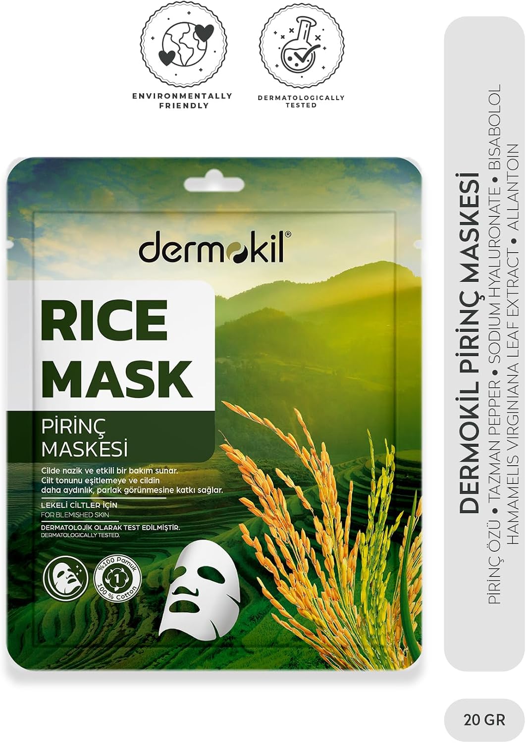 Pirinç Maskesi Lekeli Ciltler İçin 20 gr