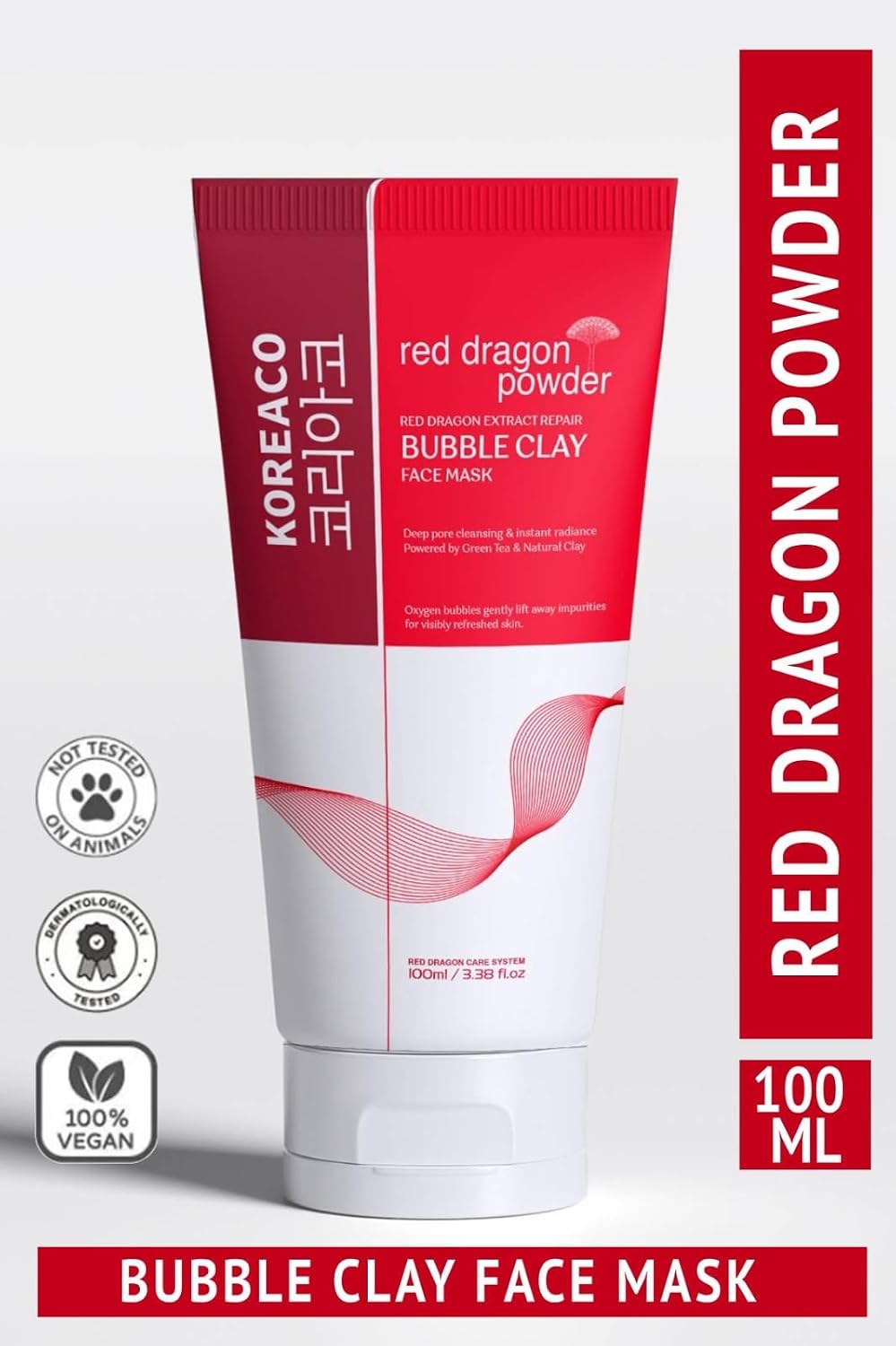 Red Dragon Bubble Clay Yüz Maskesi | Tazelenme Parlaklık Nemli ve İpeksi Köpüren Yüz Maskesi 100 ml | Cildi Besleyici