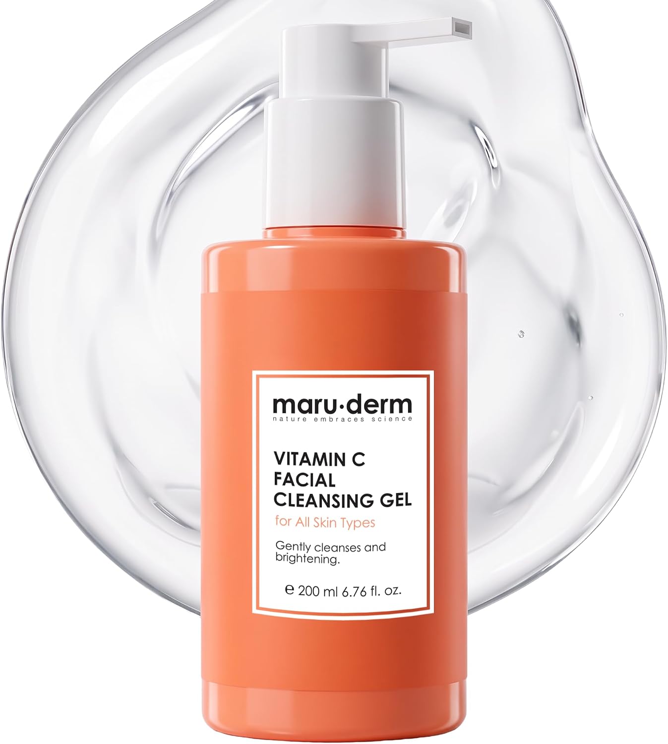 Maruderm C Vitamini Yüz Yıkama Jeli – Aydınlık Görünüm Destekleyici Günlük Yüz Temizleme Jeli, Niasinamid & Aloe Vera ile, 200 ML