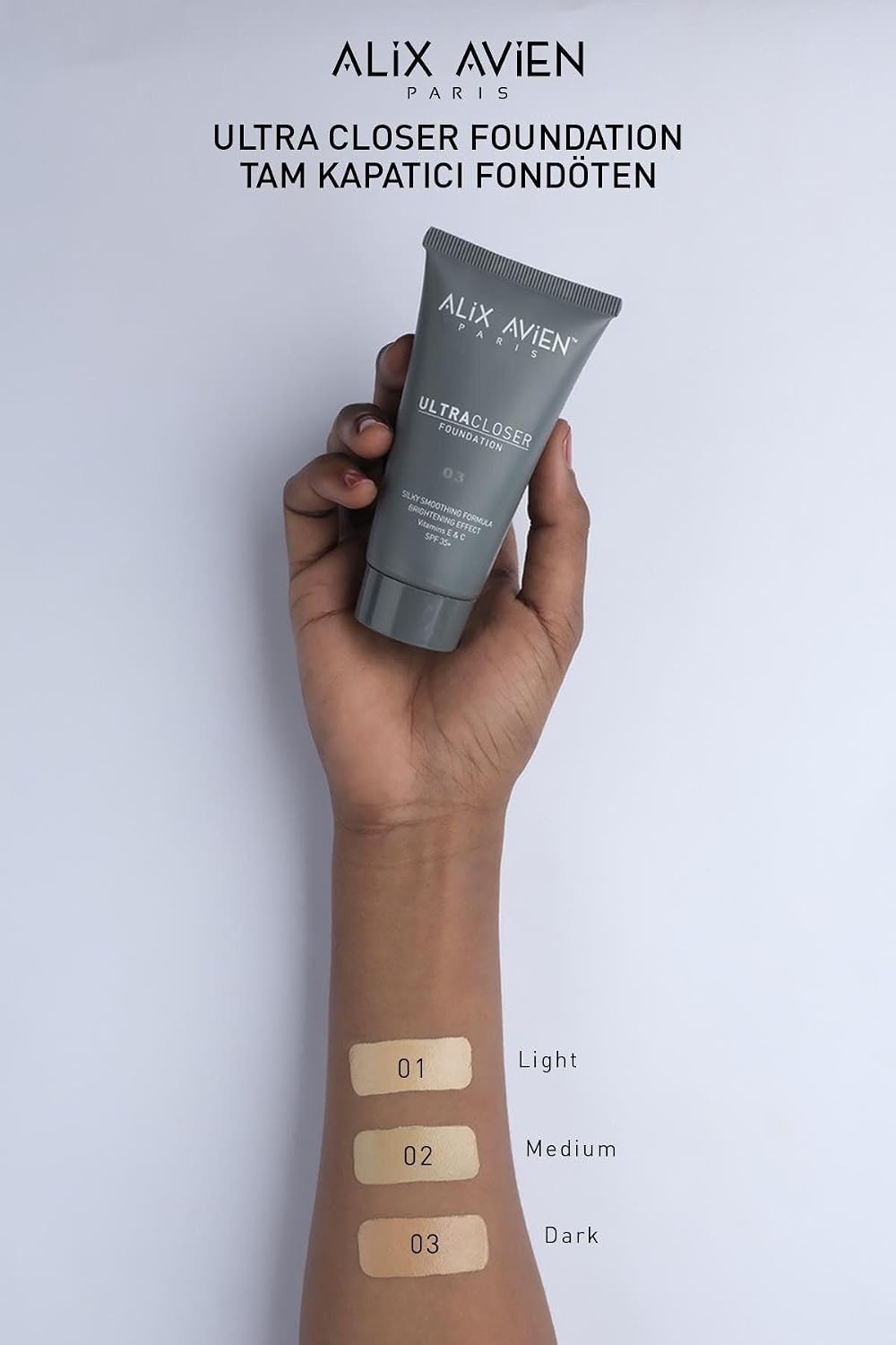Ultra Kapatıcı Nemlendirici Spf35 Faktör Ve E & C Vitaminli Fondöten - Ultracloser Foundation 03
