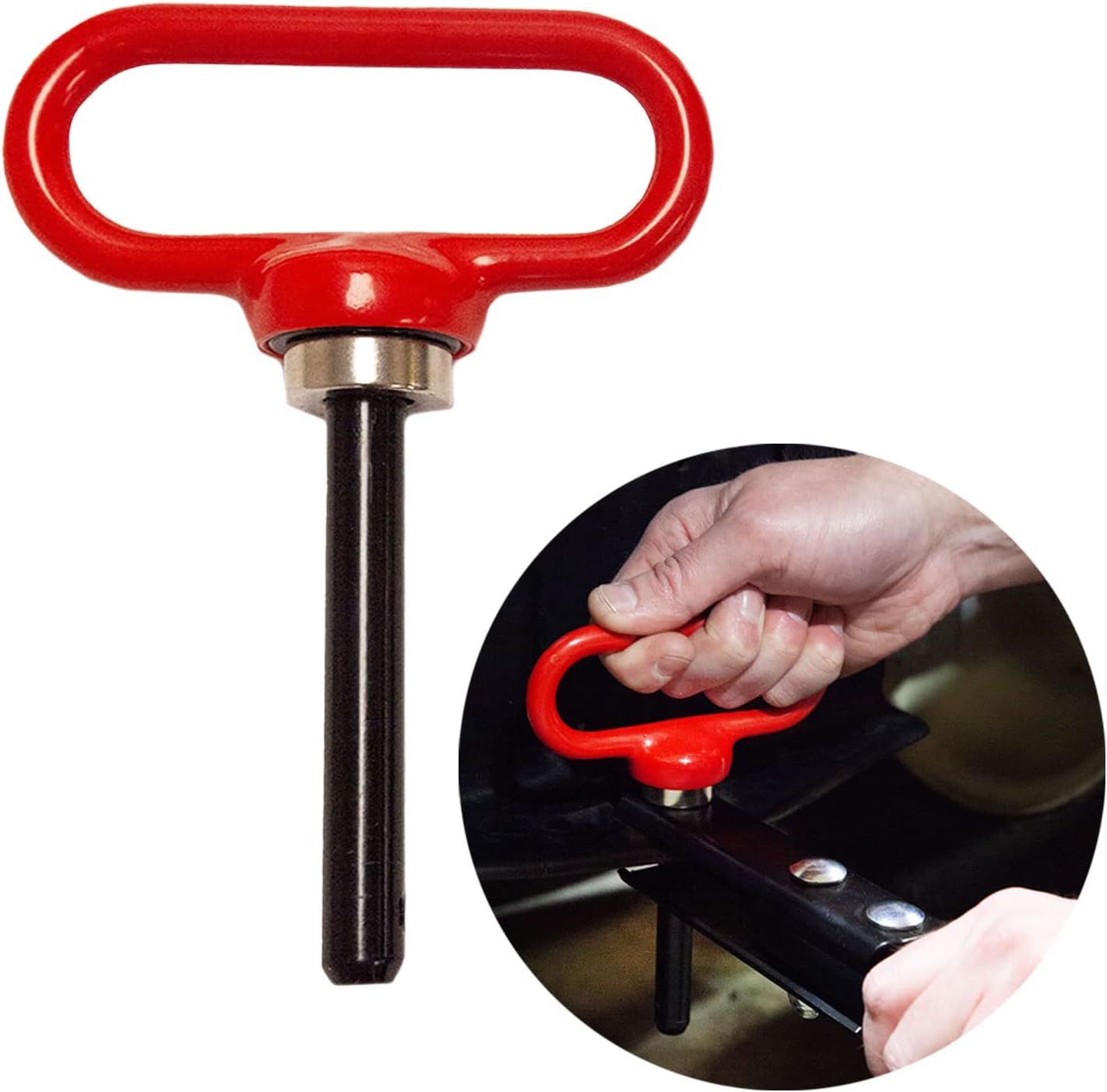 Brinly MHPK-12BH Ekstra Güçlü Hızlı Bağlantı Manyetik Bağlantı Pimi Çekme Arkası Traktör ve Binicilik Çim Biçme Makinesi Ataşmanları ve Çim Römorkları için 1/2 inç Çaplı - Ömür Boyu Sınırlı Garanti