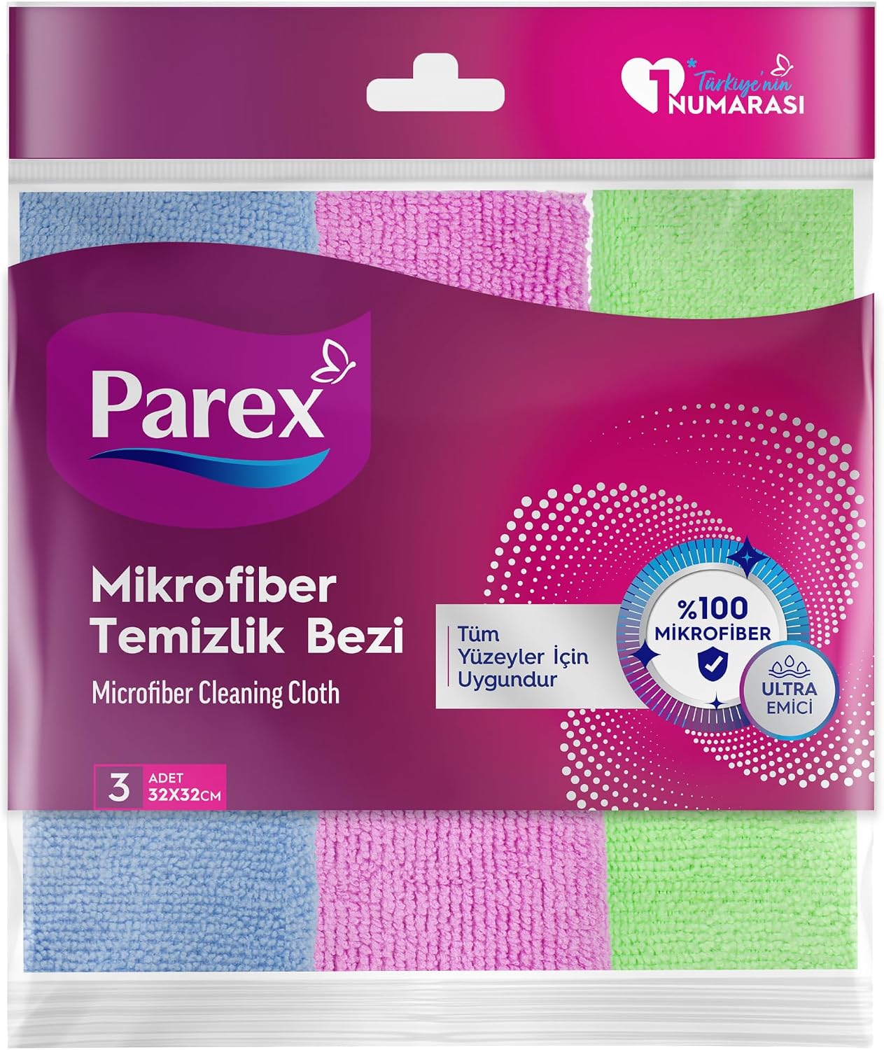 Mikrofiber Temizlik Bezi 3'lü Paket