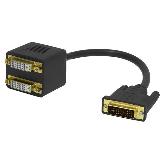 PM-25997 24+1 DVI Erkek TO 2x 24+5 DVI Dişi Çoklayıcı Kablo 32Cm