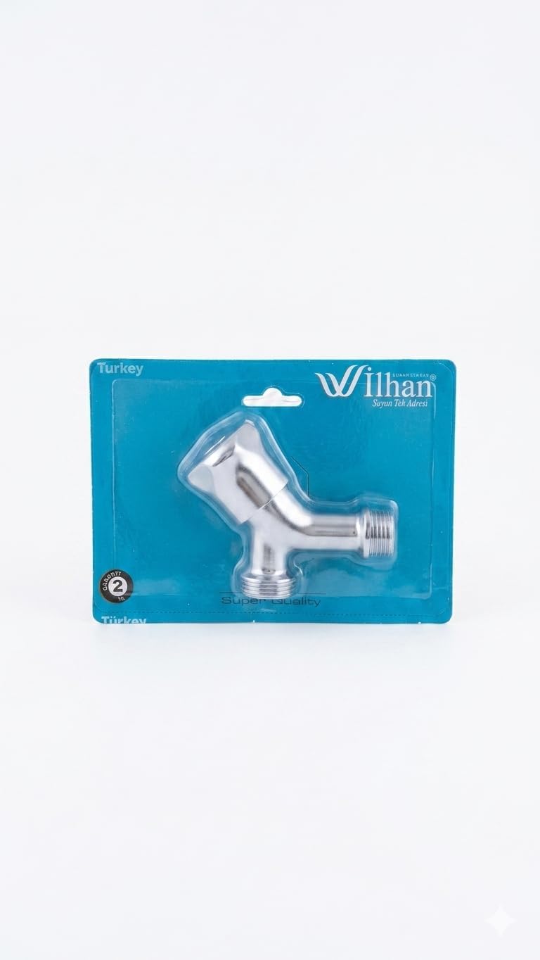 Çamaşır ve Bulaşık Makinesi Musluğu - 3/4" Standart Bağlantı Ara Musluğu - Krom Kaplama Dayanıklı Metal - Paslanmaz Çelik Görünümlü - Kolay Montaj