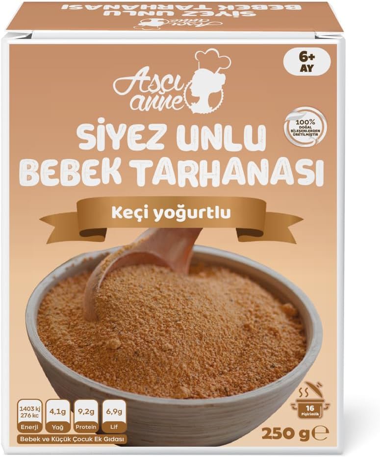 Aşçı Anne Siyez Unlu Bebek Tarhanası - 6+ Ay - 250G