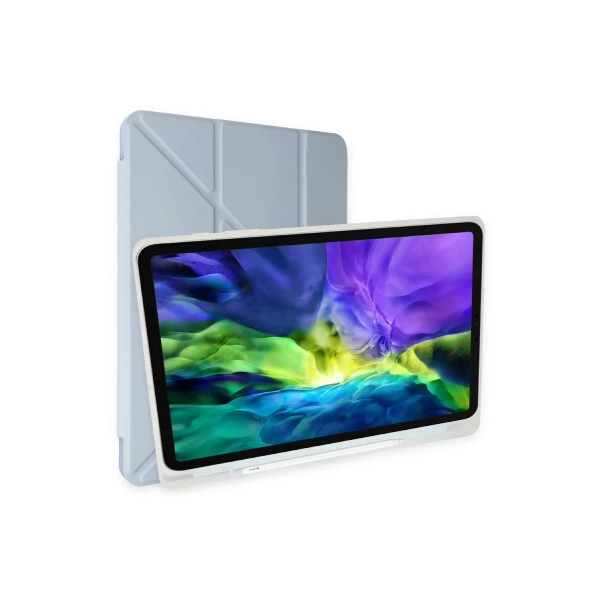 Huawei MatePad SE Kılıf Kalemlikli Mars Tablet Kılıfı - Mavi
