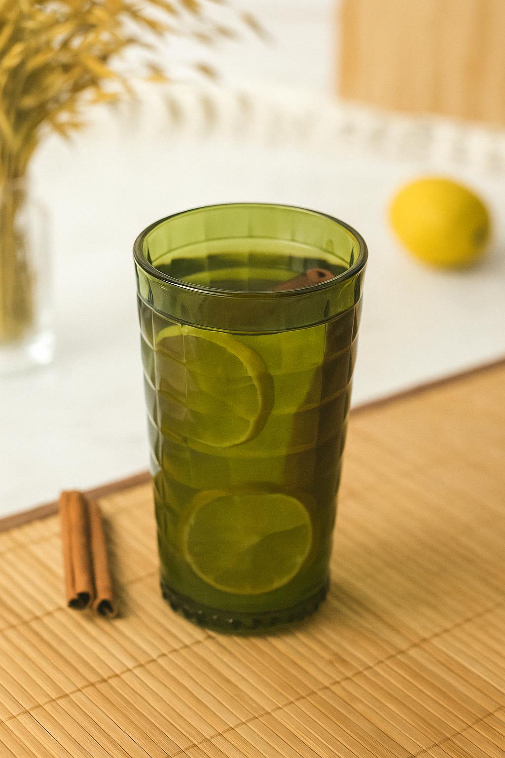 Allegra Koyu Yeşil 6’lı Bardak Seti 750 ml Akrilik Malzeme - Cam Değildir Kırılmaya Dayanıklı