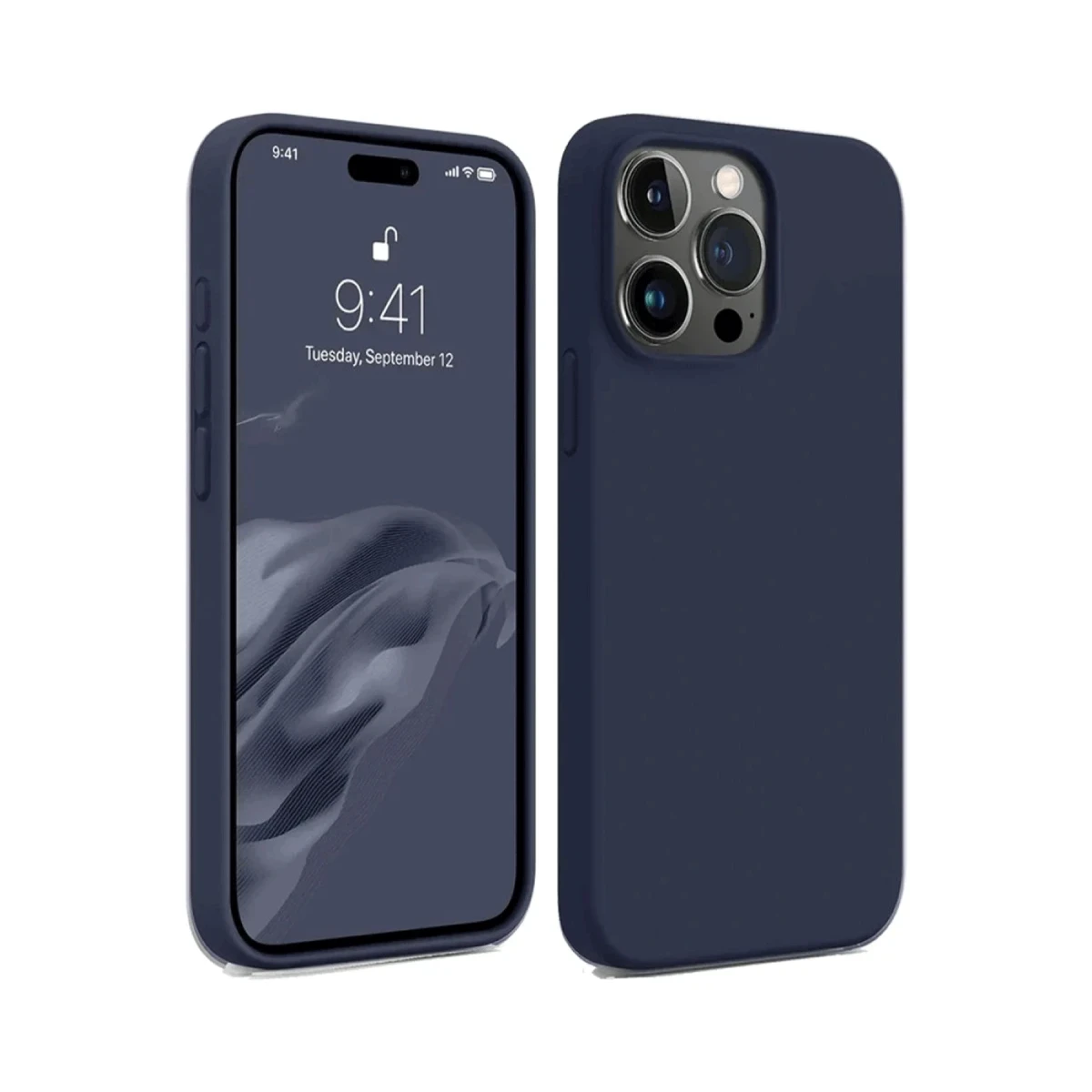 Apple iPhone 15 Pro Max Kılıf First Silikon - Lacivert
