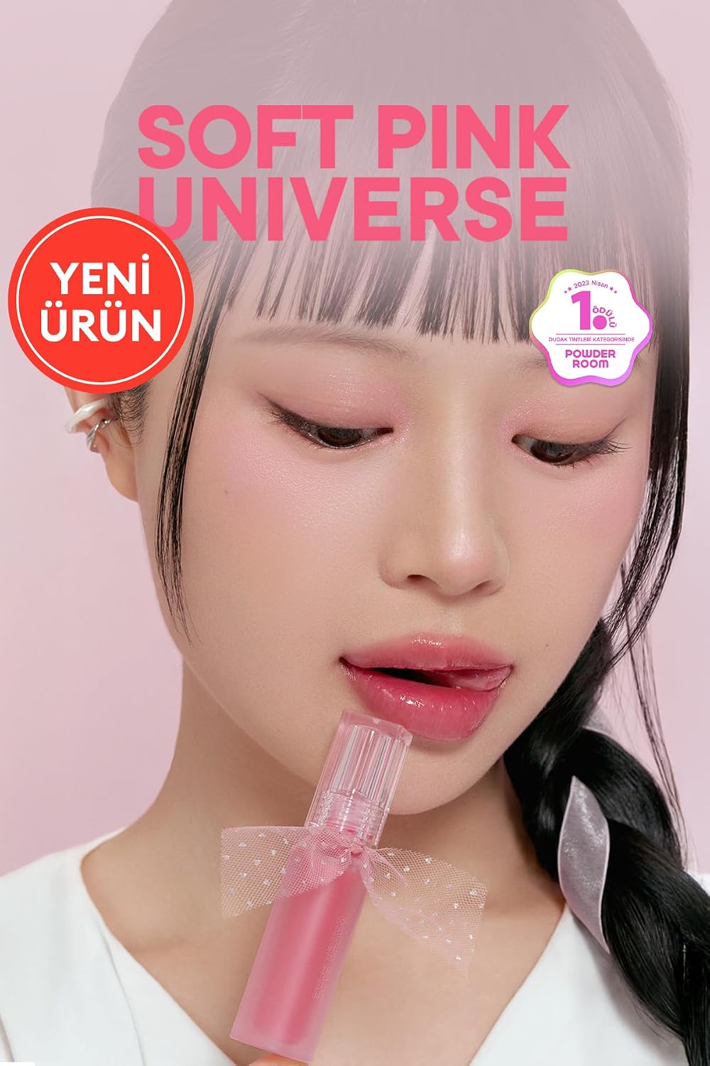 Doğal Tonlarda, Uzun Süre Kalıcı, Işıltılı Tint Water Bare Tint (#16 Cute Pink)