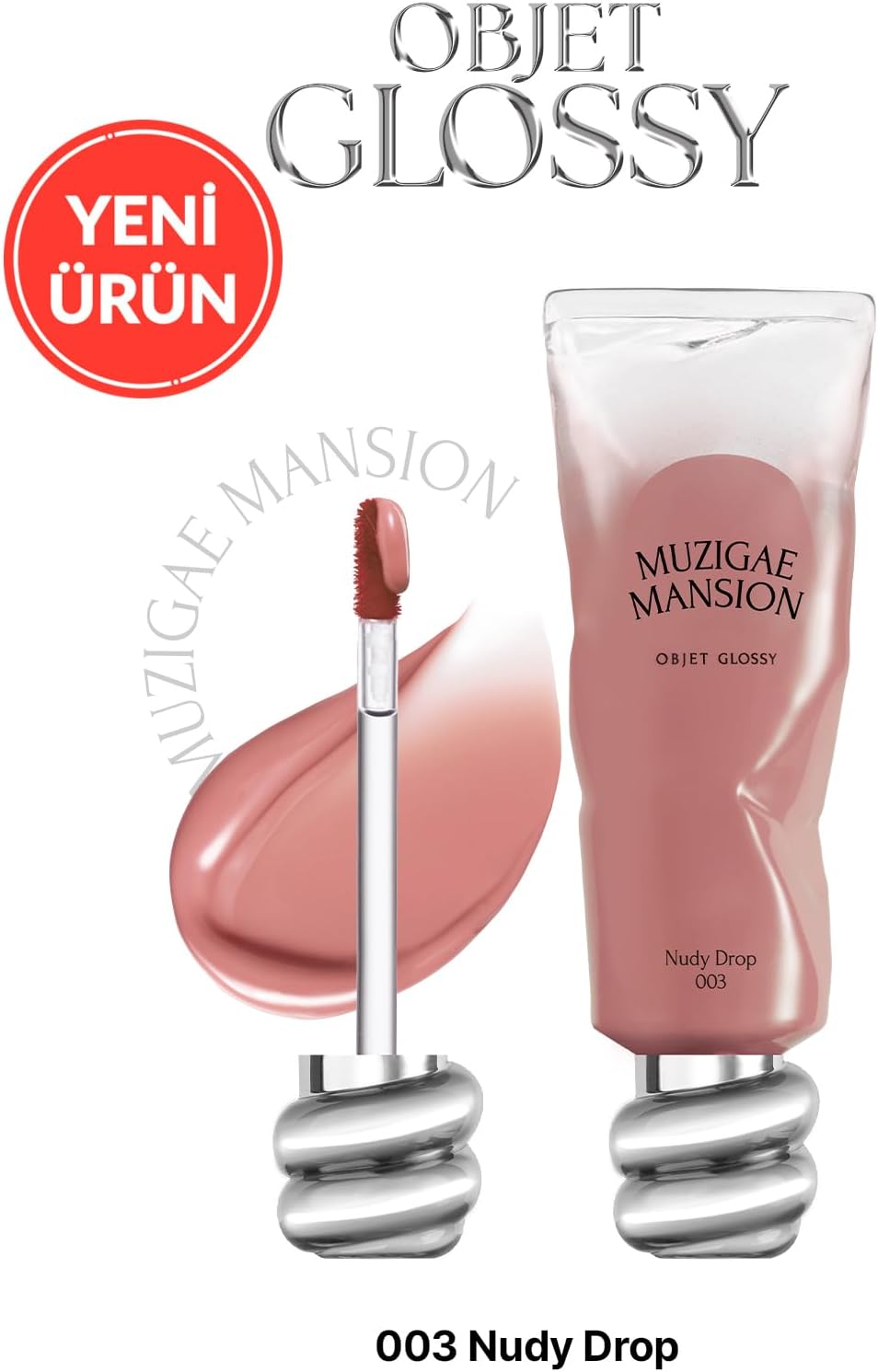 Nemlendirici, Parlak Bitişli Tint MUZIGA MANSION Objet Glossy (003 Nudy Drop)