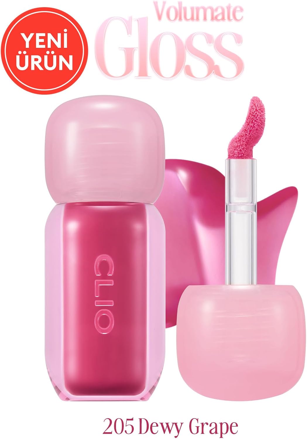 Pigmentli, Parlak Bitişli Dolgunlaştırıcı Lip Gloss Volumate Gloss 205 Dewy Grape