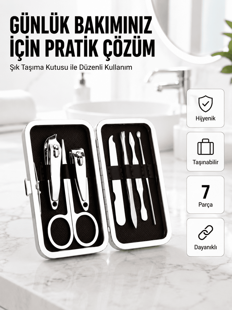 Taşınabilir Çantalı Çok Fonksiyonlu Bakım Seti