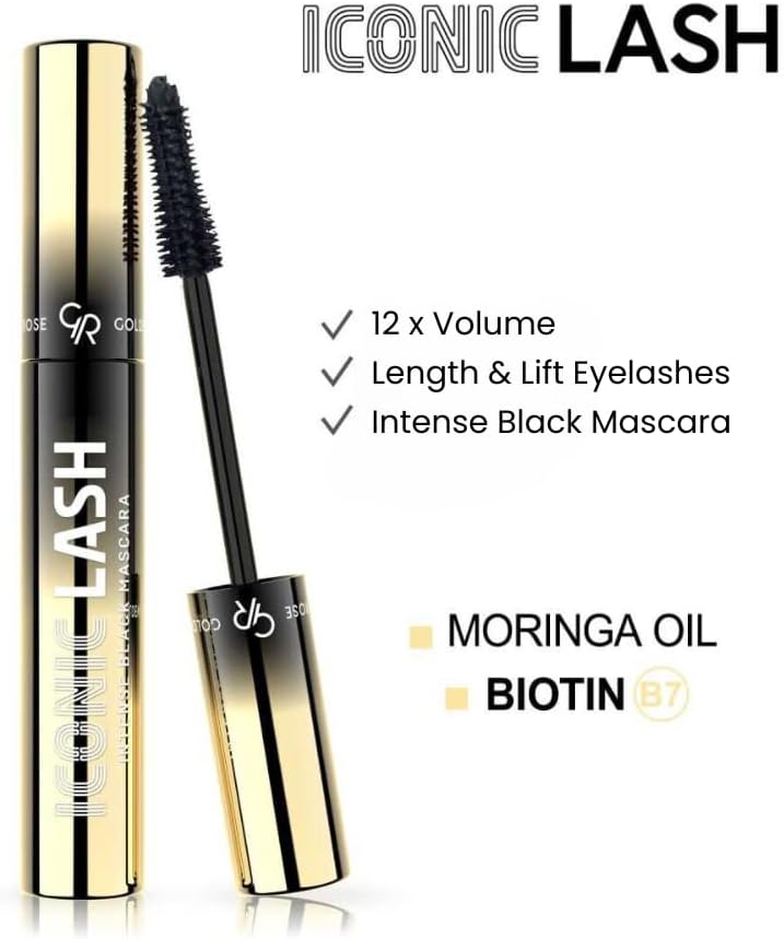 Iconic Lash Intense Black Mascara - Biotin ve Moringa Yağlı Hacim Veren Maskara